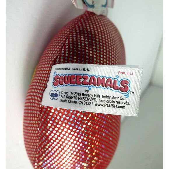 Squeezamals Heart Plush Ella 5.5" Red Shimmer Scented Slow Rise Mini StuffToy - Picture 5 of 8